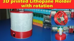 3D printed 360 Degree lithophane with rotation and multi color light