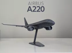Airbus A220 - Modern Jet Airplane - 1:144