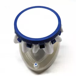Anesthesia mask adapter for alternatively sourced filter material