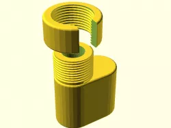 Bushing secured by nut
