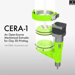 CERA-1 Clay 3D Printer Extruder
