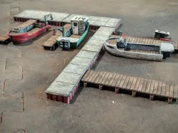 Concrete and wood docks, modular 1/100