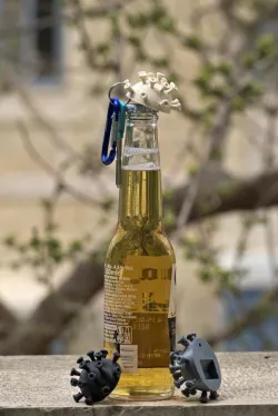 Corona Virus Bottle Opener Keychain