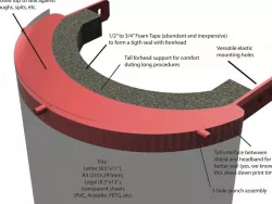 Face Shield with Sealed Top (Foam Tape + 3-hole punch)