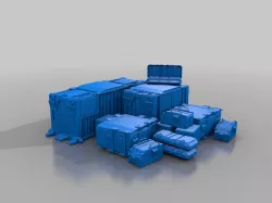 freight containers - scifi - terrain