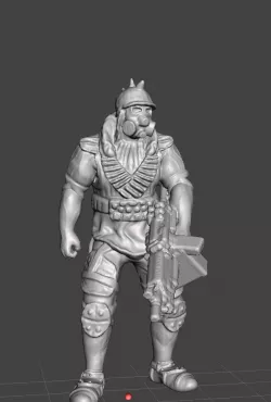 Gas Mask Bandit w/ LMG - Tabletop miniatures