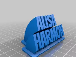 harmonMy Customized Sweeping 2-line name plate (text)