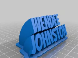 JohnstonMy Customized Sweeping 2-line name plate (text)