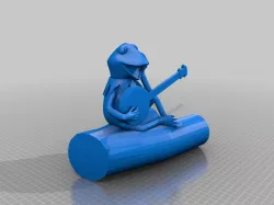 Kermit the frog on a log