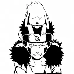 Kiba Inuzuka stencil