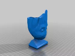 lowpoly groot head plantpot