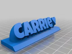 My Customized Sweeping 2-line name plate (CARRIE)