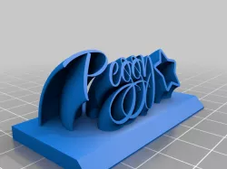 My Customized Sweeping 2-line name plate (peggy)