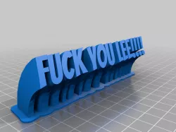 My Customized Sweeping 2-lineF u Leeme plate (text)