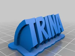 My Customized Sweeptrinaing 2-line name plate (text)