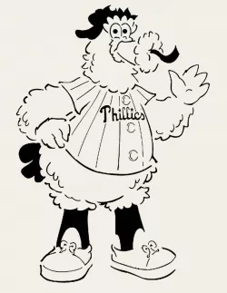 Phillie Phanatic stencil