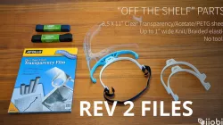PPE Face Shield completed with "Off The Shelf" parts - Covid-19 PPE shortage REV1.5 (US letter and EU A4 sizes)