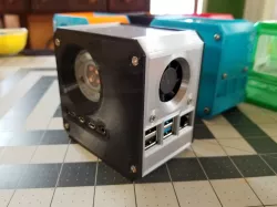 Raspberry Pi 4 Mini Desktop Case - Ice Tower Cooler + Secondary PCB Cooling Fan