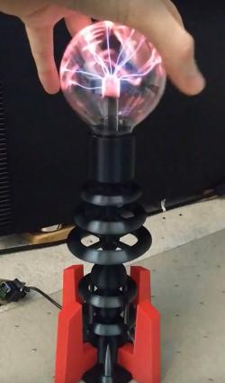 A plasma globe or plasma lamp (also called plasma ball, dome, sphere, tube  or orb, depending on shape) is (usually) a clear glass sphere filled with a  mixture of various noble gases