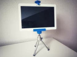 Smartphone and tablet support for tripod camera
