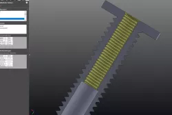 SolidWorks parametric thread feature / printable thread configurator