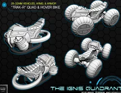 "TRACK-R" quad & hoverbike - 28-32mm gaming - The ignis Quadrant
