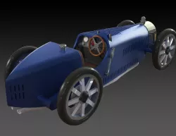 1:24 Scale Re-envisioned Bugatti T35-C SlotCar Design