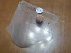 Alternative faceshield made with a plastic document folder