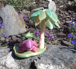 base for mix turtle planter and Palm Tree