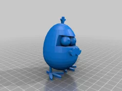 Chick with mustache
