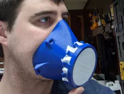 COVID Face Mask with simple Snap on or Rubber Band Filter