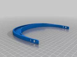 Easy 3D printed Face Shield with hooks for rubber band
