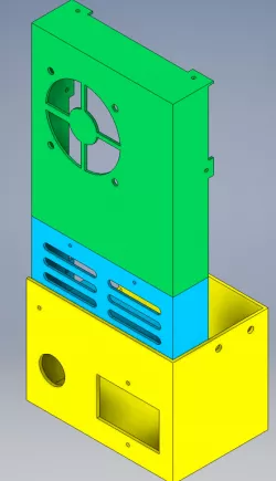 Ender 3 PSU Big Cover 60mm Fan Silencer