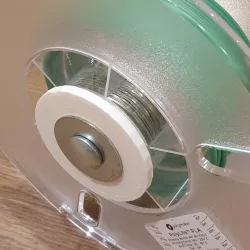 Filament spool weight for roller type spool holders
