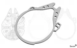 Flat frame face mask coronavirus PPE COVID-19 Millennium Falcon