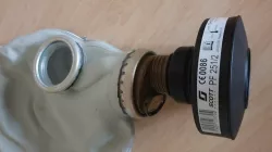 Gas mask adapter - 50mm Scott Safety P3 filter to GOST