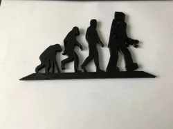Human Robot Evolution Silhouette