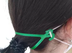 Mask relief for bun or ponny tail hair