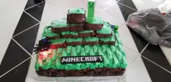 Minecraft Logo Cake Topper