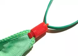 Scramp (Screw clamp anchor for N95 mask elastic, fabric, etc.)