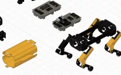 SpotMicroAI Long Bod, Plate for Pi Zero and Pi 4