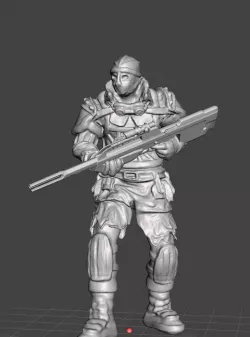 Unitologist Soldier w/ Battle Rifle - Tabletop miniatures
