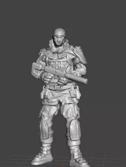 Unitologist Soldier w/ SMG - Tabletop miniatures