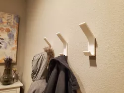 Wall coat hook for 3M Command Strips