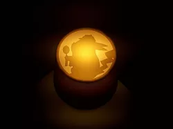 Yellow Mouse Lamp Shade Cover / Topper