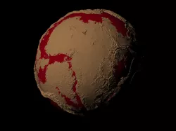 Expanding Earth scaled one in sixty million