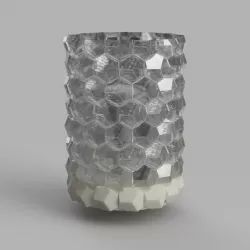 Honeycomb vase lamp