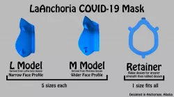 LaAnchoria COVID-19 mask - 2 models - 5 sizes each