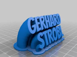 My Customized Sweeping 2-line name plate (text)
