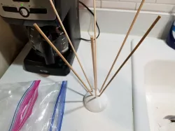 Plastic Baggie Drying Rack - Made With Bamboo Skewers